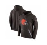 Men Cleveland Browns Nike Brown Champ Drive Vapor Speed Performance Pullover Hoodie