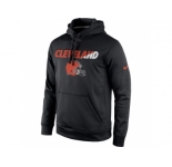 Men's Cleveland Browns Nike Black Kick Off Staff Performance Pullover Hoodie