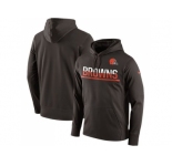 Men's Cleveland Browns Nike Brown Sideline Circuit Pullover Performance Hoodie