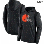 Men's Cleveland Browns Nike Charcoal 2021 NFL Crucial Catch Therma Pullover Hoodie