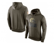 Men's Cleveland Browns Nike Olive Salute To Service KO Performance Hoodie