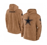 Men's Dallas Cowboys 2023 Brown Salute to Service Pullover Hoodie