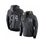 NFL Men's Nike Cleveland Browns #34 Isaiah Crowell Stitched Black Anthracite Salute to Service Player Performance Hoodie