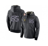 NFL Men's Nike Cleveland Browns #85 David Njoku Stitched Black Anthracite Salute to Service Player Performance Hoodie