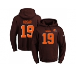 Nike Cleveland Browns #19 Bernie Kosar Brown Name & Number Pullover NFL Hoodie