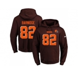 Nike Cleveland Browns #82 Gary Barnidge Brown Name & Number Pullover NFL Hoodie