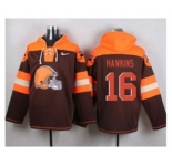 Nike Cleverland Browns #16 Andrew Hawkins Brown Player Pullover NFL Hoodie