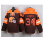 Nike Cleverland Browns #34 Isaiah Crowell Brown Player Pullover NFL Hoodie