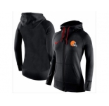 Women Nike Cleveland Browns Full-Zip Performance Hoodie Black