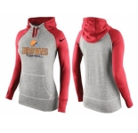 Women Nike Cleveland Browns Performance Hoodie Grey & Red_1