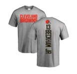 Football Cleveland Browns #13 Odell Beckham Jr. Ash Backer T-Shirt