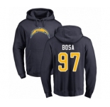 Football Los Angeles Chargers #97 Joey Bosa Navy Blue Name & Number Logo Pullover Hoodie
