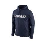 Men Los Angeles Chargers Nike Navy Circuit Wordmark Essential Performance Pullover Hoodi