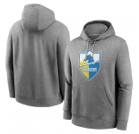 Men's Los Angeles Chargers Heather Gray Primary Logo Long Sleeve Hoodie
