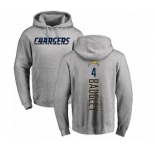 NFL Nike Los Angeles Chargers #4 Michael Badgley Ash Backer Pullover Hoodie