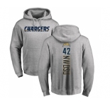 NFL Nike Los Angeles Chargers #42 Uchenna Nwosu Ash Backer Pullover Hoodie