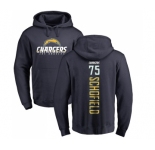 NFL Nike Los Angeles Chargers #75 Michael Schofield Navy Blue Backer Pullover Hoodie