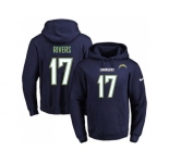 Nike San Diego Chargers #17 Philip Rivers Navy Blue Name & Number Pullover NFL Hoodie