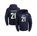 Nike San Diego Chargers #21 LaDainian Tomlinson Navy Blue Name & Number Pullover NFL Hoodie