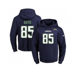 Nike San Diego Chargers #85 Antonio Gates Navy Blue Name & Number Pullover NFL Hoodie