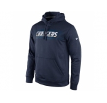 San Diego Chargers Nike Navy KO Speed Wordmark Performance Hoodie
