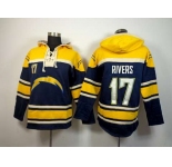 nike nfl jerseys san diego chargers #17 philip rivers yellow-blue[pullover hooded sweatshirt]
