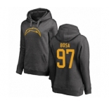 Football Women's Los Angeles Chargers #97 Joey Bosa Ash One Color Pullover Hoodie