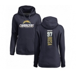Football Women's Los Angeles Chargers #97 Joey Bosa Navy Blue Backer Pullover Hoodie