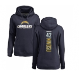 NFL Women's Nike Los Angeles Chargers #42 Uchenna Nwosu Navy Blue Backer Pullover Hoodie