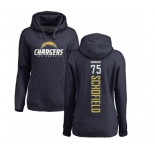 NFL Women's Nike Los Angeles Chargers #75 Michael Schofield Navy Blue Backer Pullover Hoodie