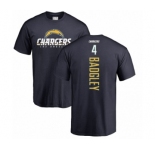 NFL Nike Los Angeles Chargers #4 Michael Badgley Navy Blue Backer T-Shirt