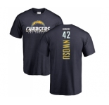 NFL Nike Los Angeles Chargers #42 Uchenna Nwosu Navy Blue Backer T-Shirt