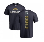 NFL Nike Los Angeles Chargers #75 Michael Schofield Navy Blue Backer T-Shirt