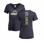 NFL Women's Nike Los Angeles Chargers #23 Rayshawn Jenkins Navy Blue Backer T-Shirt