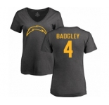 NFL Women's Nike Los Angeles Chargers #4 Michael Badgley Ash One Color T-Shirt