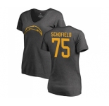 NFL Women's Nike Los Angeles Chargers #75 Michael Schofield Ash One Color T-Shirt