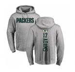 Football Green Bay Packers #17 Davante Adams Ash Backer Hoodie