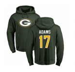 Football Green Bay Packers #17 Davante Adams Green Name & Number Logo Pullover Hoodie