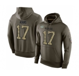 Football Green Bay Packers #17 Davante Adams Green Salute To Service Men's Pullover Hoodie