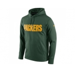Men Green Bay Packers Nike Green Circuit Wordmark Essential Performance Pullover Hoodie