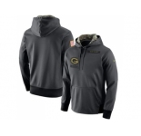 Men's Green Bay Packers Nike Anthracite Salute to Service Player Performance Hoodie