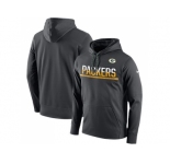 Men's Green Bay Packers Nike Anthracite Sideline Circuit Pullover Performance Hoodie