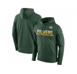 Men's Green Bay Packers Nike Green Sideline Circuit Pullover Performance Hoodie