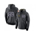 NFL Men's Nike Green Bay Packers #89 Jared Cook Stitched Black Anthracite Salute to Service Player Performance Hoodie