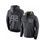 NFL Men's Nike Green Bay Packers #92 Reggie White Stitched Black Anthracite Salute to Service Player Performance Hoodie