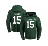 Nike Green Bay Packers #15 Bart Starr Green Name & Number Pullover NFL Hoodie