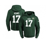 Nike Green Bay Packers #17 Davante Adams Green Name & Number Pullover NFL Hoodie
