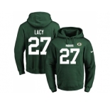 Nike Green Bay Packers #27 Eddie Lacy Green Name & Number Pullover NFL Hoodie