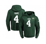 Nike Green Bay Packers #4 Brett Favre Green Name & Number Pullover NFL Hoodie