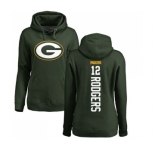 Football Women's Green Bay Packers #12 Aaron Rodgers Green Backer Hoodie